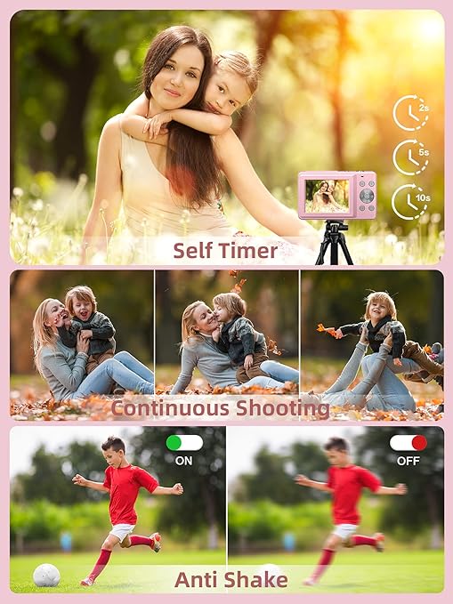 Digital Camera, FHD 1080P Camera, Digital Point and Shoot Camera with 16X Zoom Anti Shake, Compact Small Camera for Boys Girls Kids - Image 2